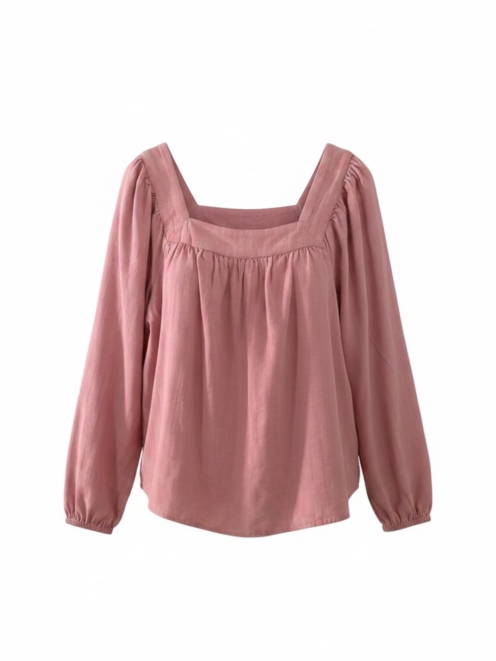Sonoma Square Neck Long Sleeve Top - Rose